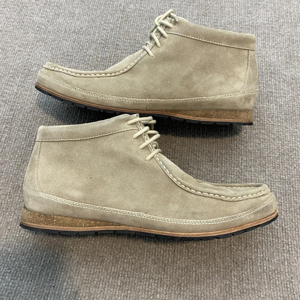Cole Haan Boots Mens Size 9 Beige Suede Chukka Ankle‎ Lace Up Casual Preppy